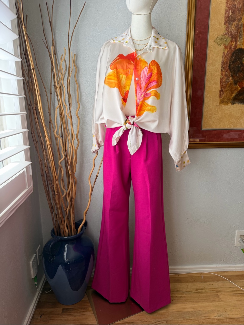 116~ NWOT Poppy Blouse by ITOO Oversized Small Made in Italy